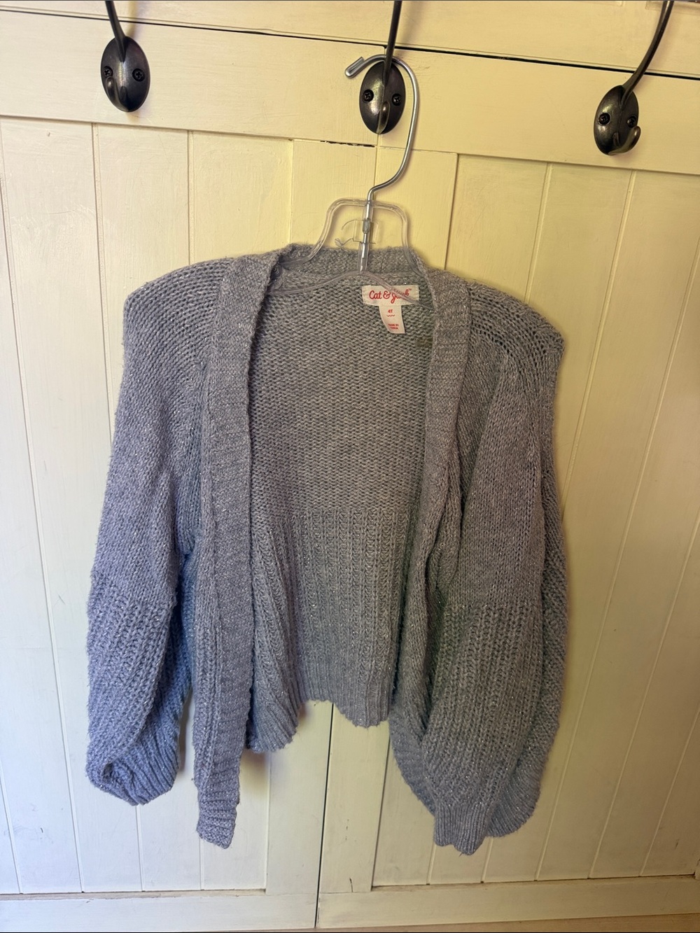 3/$6 Cat & Jack Lavender Open-Front Knit Cardigan